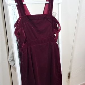 Wine colored velvet mini cocktail/club dress.